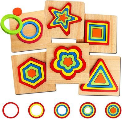 Puzzlespiele fér Kleinkinder, Holzspielzeug, Montessori-Formsortierpuzzle, Aktivität