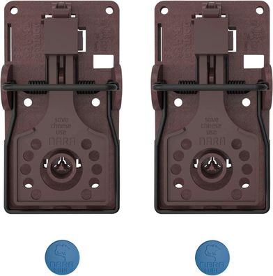 Rattenfalle 2er Set inkl. Monitoring Block Schlagfalle ohne Rattengift (Gr. Klein)