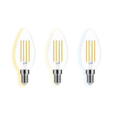 4w LED Candle Filament Leuchtmittel klarglas E14 Sockel C35|470 Lumen|Warmweiß,