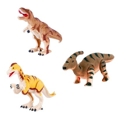 Up chain spring simulation dinosaur toy model children's toy 3 pcs