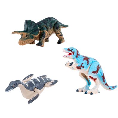 Up chain spring simulation dinosaur toy model children's toy 3 pcs