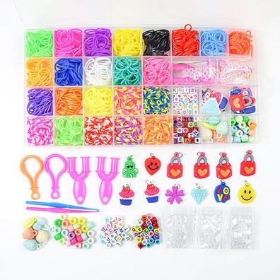 DIY Loom Bandes Armbänder elastische Kinder Bande Kit mit Bo?te De Rangement fér Arm