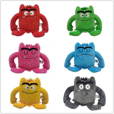 6 Teile/satz Farbe Monster Plésch Puppe Geféllte Baby Beschwichtigen Farbe Emotionen