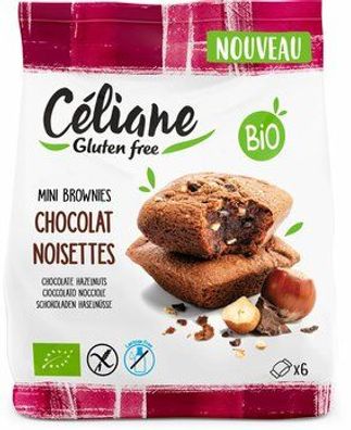 Céliane 3x Mini-Brownies-Haselnuss-Schoko glutenfrei 170g