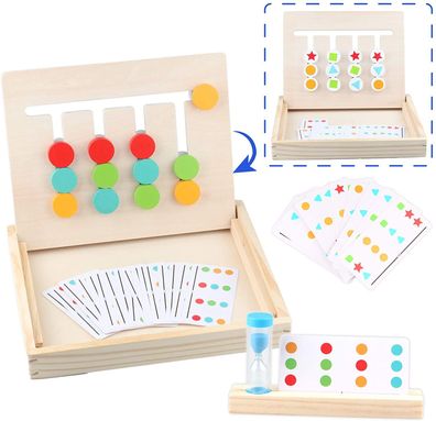 Wooden Puzzle Preschool Educational Toys, Montessori Toys Sorting Puzzle, Matching G