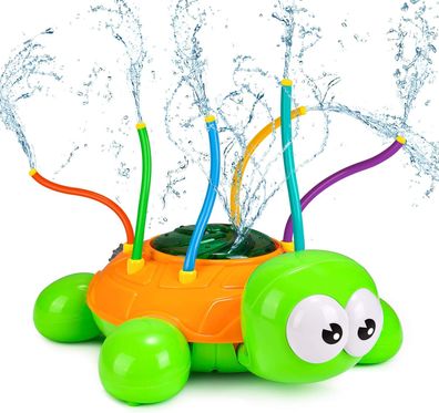 Wassersprinkler fér Kinder, Schildkröten-Wasserspréhspielzeug, Schlauch, kreatives S