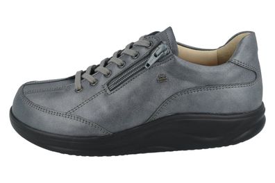 FINN Comfort Finnamic Otaru Damen Halbschuhe grau anthrazit Ancona Glattleder