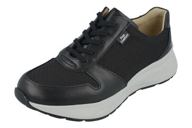 FINN Comfort Leganes Damen Halbschuhe Schnürschuhe schwarz NappaSeda Enzo Leder