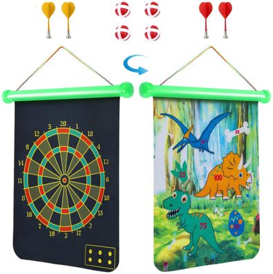 Magnetische Dartscheibe, doppelseitiges, sicheres Dartscheiben-Set mit 4 magnetische