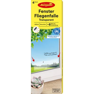 Fenster-Fliegenfallen transparent