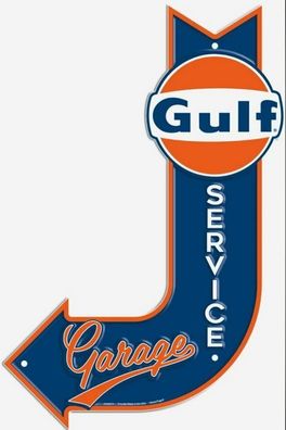 US Schild Street Sign GULF Service Garage- 29 x 44 cm Race Design Racing