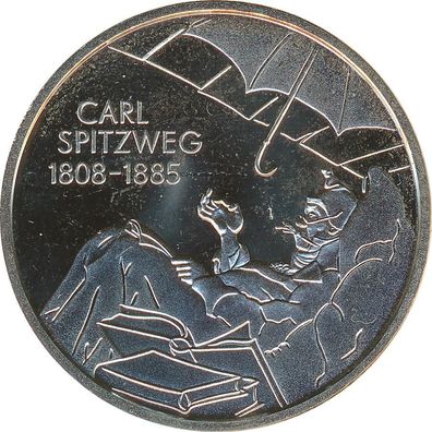 BRD 10 Euro 2008 D Carl Spitzweg Silber*