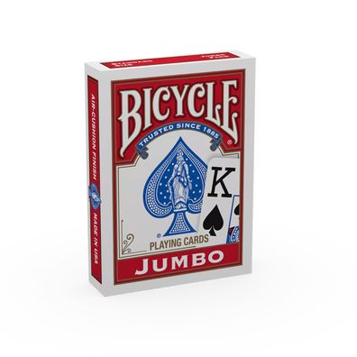 Bicycle® Kartendeck Rider Jumbo Index (rot) Kartenspiel Spielkarten Pokerkarten