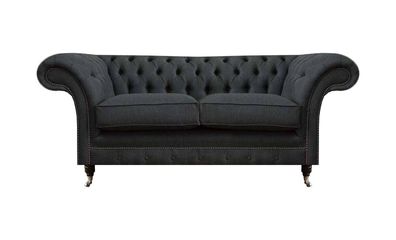 Graues Wohnzimmer Chesterfield Sofa Modernes Zweisitzer Sofa Edle Couch