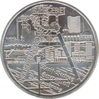 BRD 10 Euro 2003 F Industriekultur Silber*