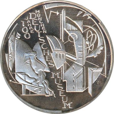 BRD 10 Euro 2003 D 100 Jahre Deutsches Museum Silber*