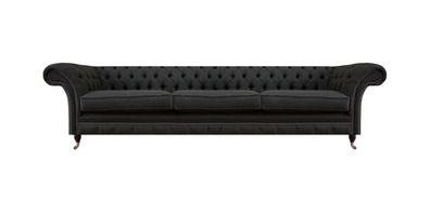 Schwarze Chesterfield Sitzmöbel Luxuriöser Dreisitzer Polster 3-Sitzer