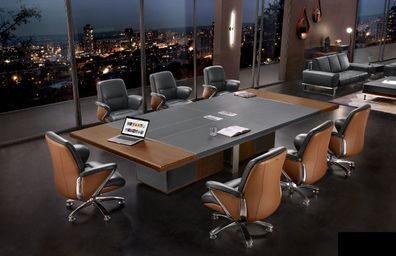 Moderner xxl Büro Konferenztisch Tische Esszimmer Besprechungs Tisch 320cm Neu