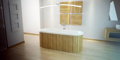 Luxus Badewanne Rechteckige Freistehende Wanne Badezimmer Wannen Acryl Weiß Oval