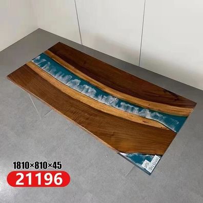 Echtes Holz Wasserfall Tisch Epoxid Harz Esstisch Epoxy Tische Massive Möbel Neu