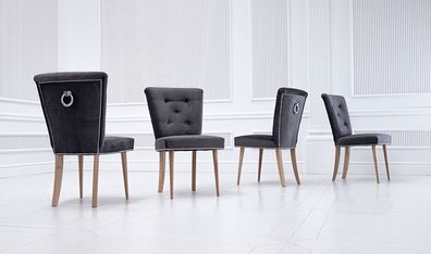 Moderne Stuhlgruppe Esszimmer Stühle 8x Stuhl Sitz Polster Garnitur Sitzer