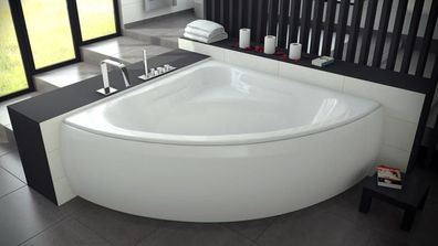 Badewanne Wanne Eck Design Eckbadewanne Schürze Ablauf Silikon Rechts Links Neu