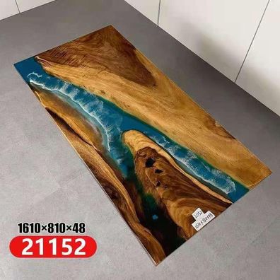 Esstisch Meer Wasser River Echtes Holz Flusstisch 161x81 Tische Epoxidharz Neu