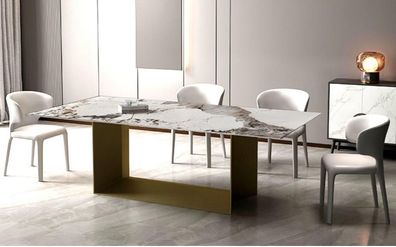 Moderne Esszimmer Wohnzimmer Küche Tische 180x90 Esstisch Design Tisch Edelstahl
