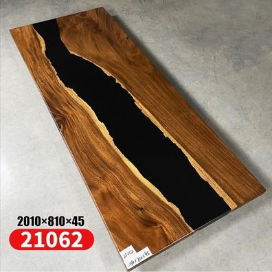 Esstisch River Table Massiv Tische 201 * 81 Flusstisch Echtes Holz Epoxidharz