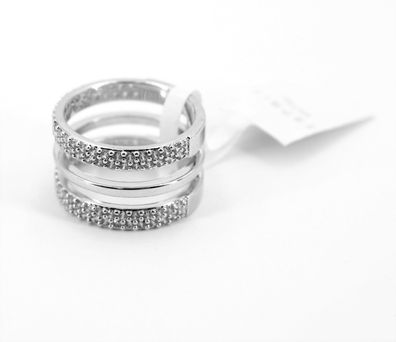 ESPRIT Damen Ring Messing rhodiniert Zirkonia transparent Gr. 57