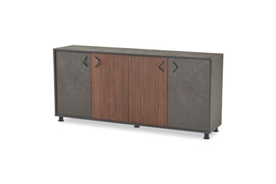 Grau-Braunes Sideboard Luxuriöse Arbeitszimmer Möbel Edie Büro Anrichte