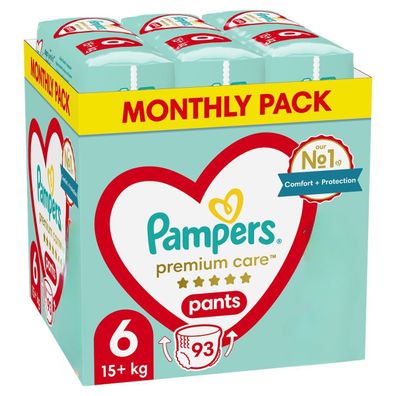 Pampers Pants Windelhosen Einwegwindeln Größe 6, 93 Stück, 15+ kg