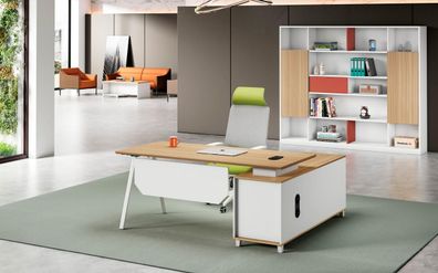 Gruppe Tisch Büroschrank Büromöbel Arbeitstisch Weiß Holz Büro Set