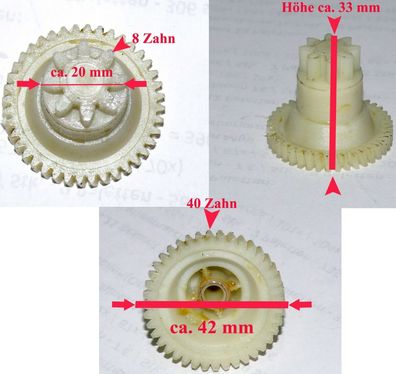 Ersatz Antrieb Zahnrad Dreher für Brotschneider Allesschneider Elektrogerät
