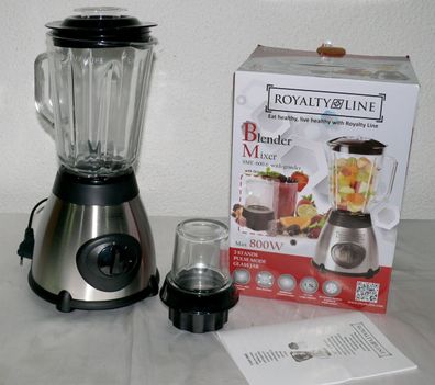 SME 600.6 2IN1 Standmixer Glaskanne 1,5L Mixer Edelstahl Ice Crushed Kaffeemühle