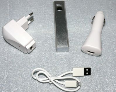 Powerbank 2200mAh ALU Handy MP3 E-Zigarette Ladestation Zusatz Akku Netzteill SI