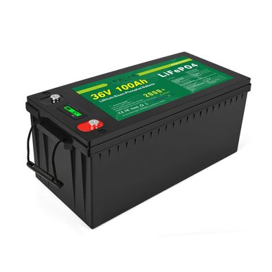 LiFePO4 Akku 36V 100Ah 100A 3600Wh Lithium-Eisen-Phosphat Batterie für Camping