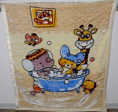 SC009 Süße Baby Kinder Fleece Schmusedecke Bett Kuschel decke 100x140 cm Motiv 3