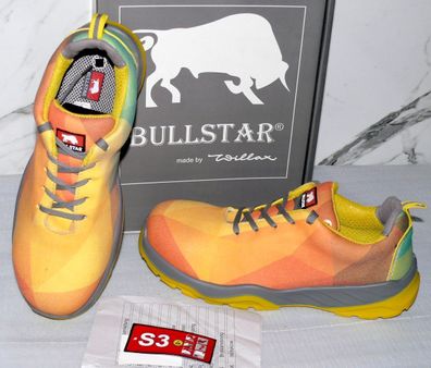 Bullstar 2929 CRAZY S3 Sicherheits Arbeits Boots Schuhe SRC Alukappe Multicolor