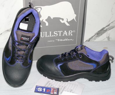 Bullstar 2708 NITRO S1P Sicherheits Arbeits Boots Schuhe SRC Stahlkappe BLK BLUE