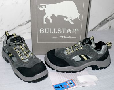 Bullstar 2702 TOP S1P RAU Leder Sicherheits Arbeits Boots Schuhe SRC Stahlkappe