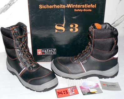 Bullstar 2420 Rindleder S3 Sicherheits Arbeits Stiefel Schuhe SRC Stahlkappe BLK