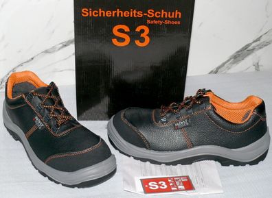 Bullstar 2441 Echtleder S3 Sicherheits Arbeits Boots Schuhe SRC Stahlkappe BK OR