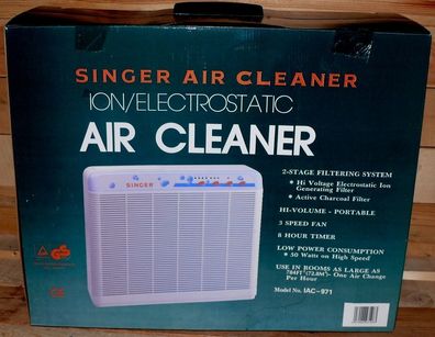 Singer IAC971 Luftreiniger Ventilator Aircleaner Ionen Aktivkohle 72M 50W GR31