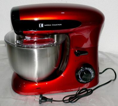 Imperial IM-KM1900 Küchenmaschine Rüh Knet Maschine Teig kneten 1900W 6,5L Rot