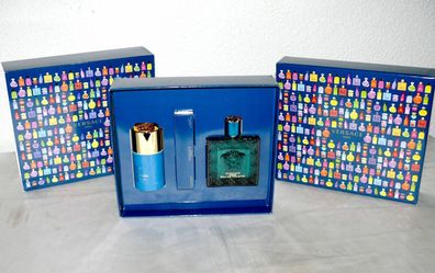 Versace Eros XXL Eau de Toilette Spray 100ml EDT Reise Tube 10ml Deodorant 75ml