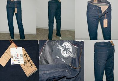 b X o Blue X Only DAVE Grey Coated 3100 Stretch Jeans Hose W 29 40 L 34 36 Navy