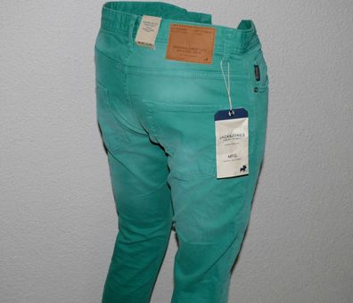 Jack & Jones Tim Original Porcelain Green Herren Jeans Slim Stretch W 32 38 L32