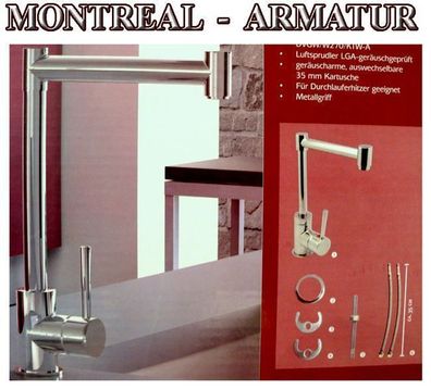 Montreal Designer Küchen Spültischarmatur Spülbecken armatur Waschtisch Bad