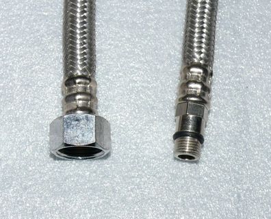 2x Ersatz Panzer Druck Schlauch Küchen Spültisch Armatur Druckschlauch M10 3/8